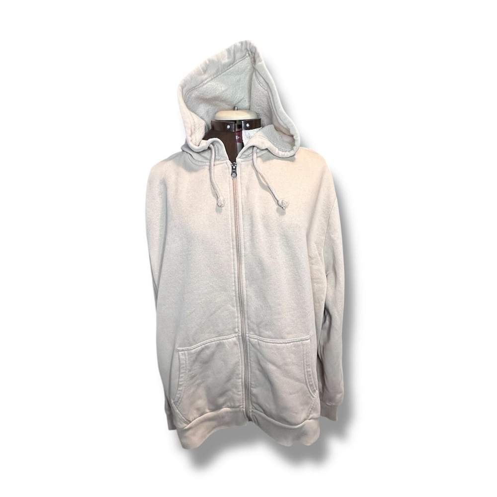 George Women's XL Zip-Up Hoodie - 60% Cotton, 40% Polyester - beige colour.